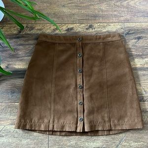 Hollister size 1 Suede brown mini skirt